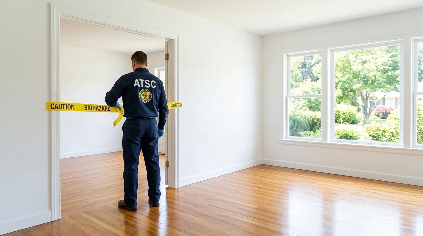 Certified biohazard cleanup crew performing Decomposition Cleanup in Timber Pines